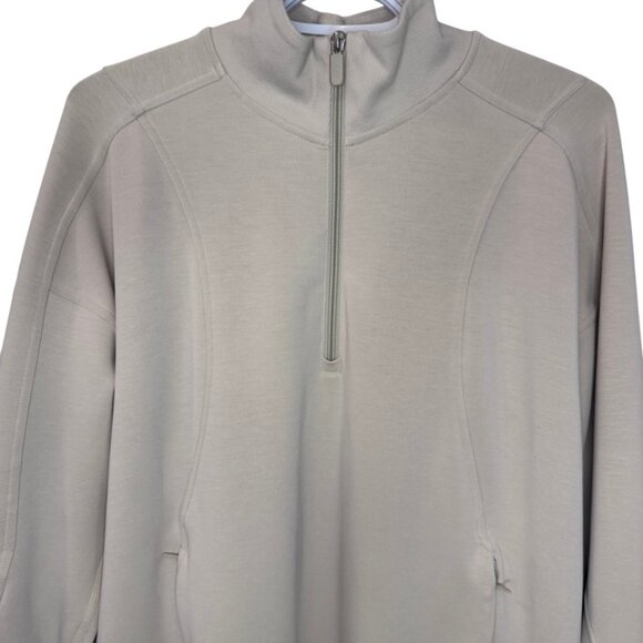 Lululemon cream Softstreme long sleeve quarter zip dress size 10 - Picture 3 of 10